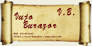 Vujo Burazor vizit kartica
